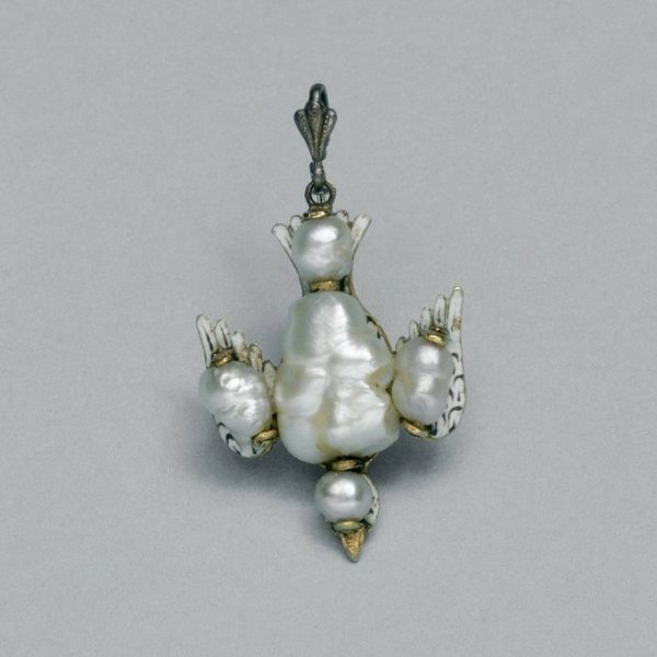 Baroque Pearl Dove Pendant