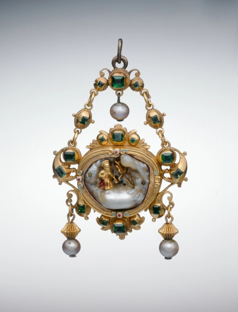 Baroque Pearl Reliquary Pendant
