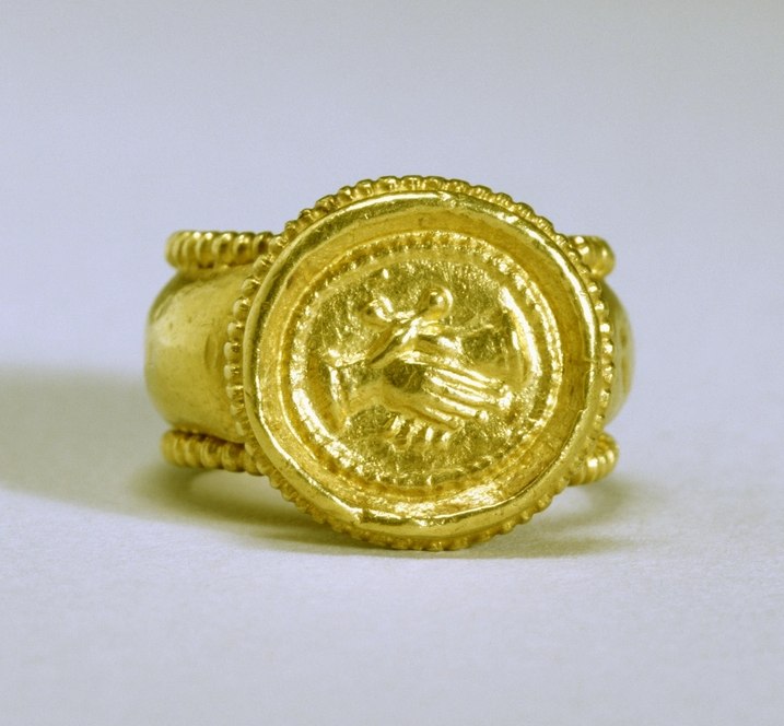 Beaded Bezel Coin Signet