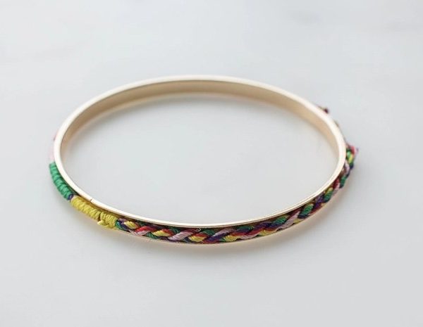 Braided Thread Gold Bangle