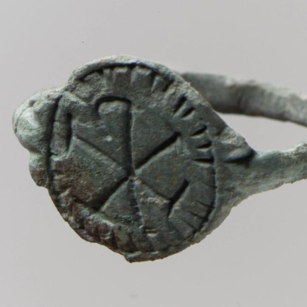 Bronze Chi-Rho Seal Ring