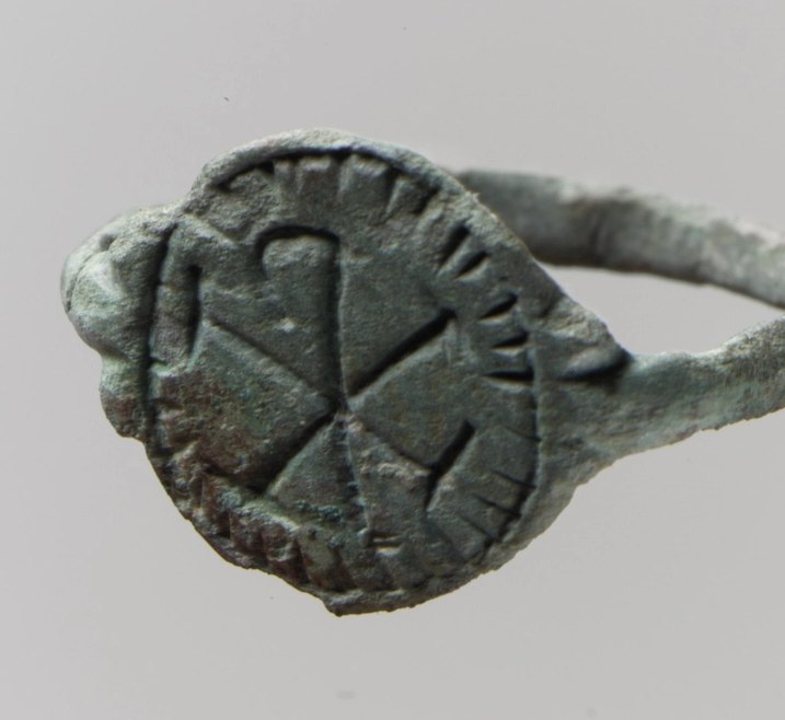 Bronze Chi-Rho Seal Ring