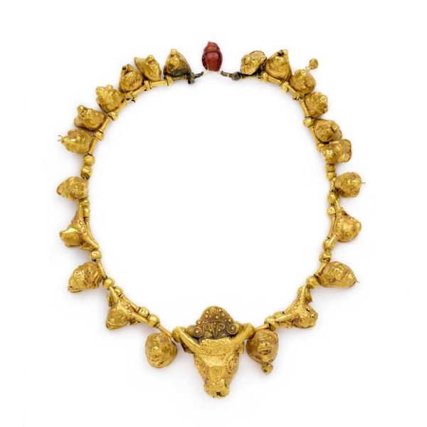 Bull's Head Gold Necklace