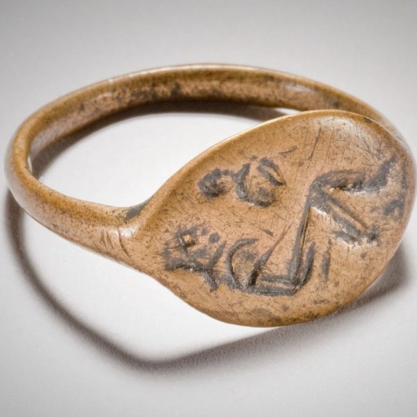 Copper-Alloy Figure Signet