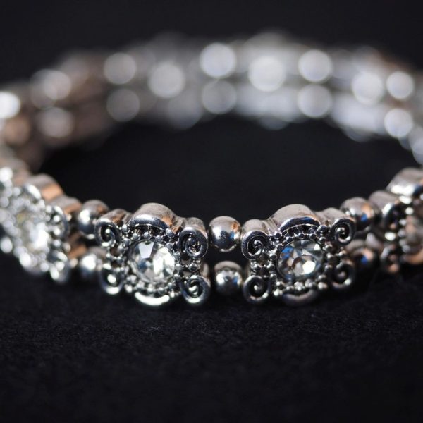 Crystal Scroll Stretch Bracelet