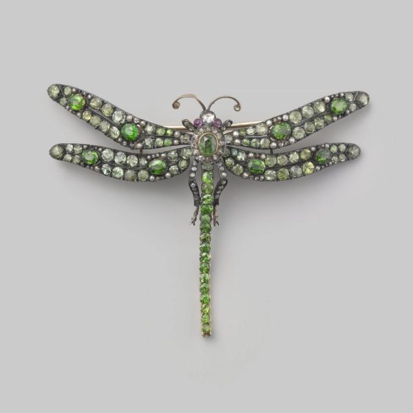Demantoid Dragonfly Brooch