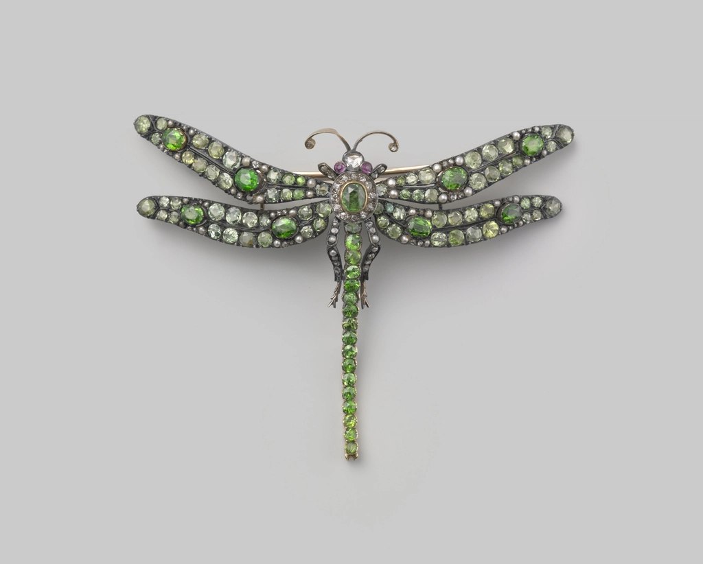 Demantoid Dragonfly Brooch