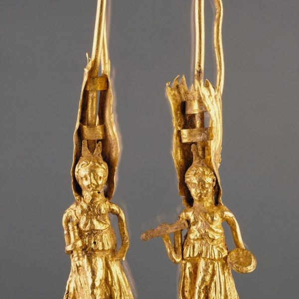 Draped Figure Drop Earrings