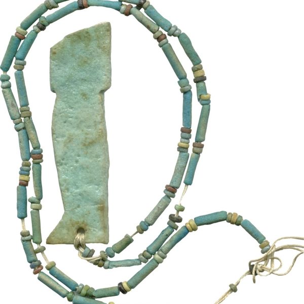 Faience Tube Bead Amulet Strand