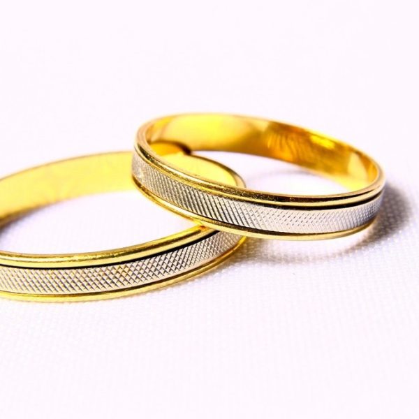 Florentine Milled Band Pair