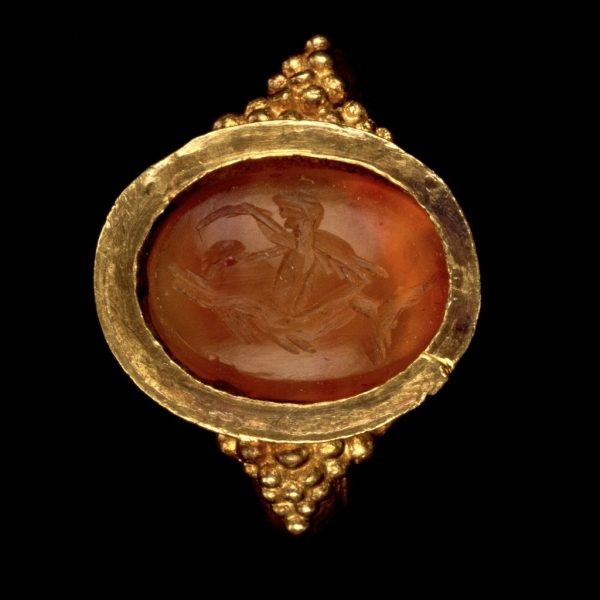 Granulated Carnelian Bezel Ring