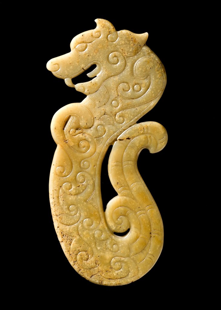 Jade Dragon Plaque Pendant