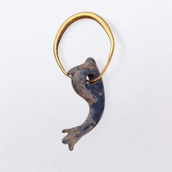 Lapis Dolphin Ear Hoop