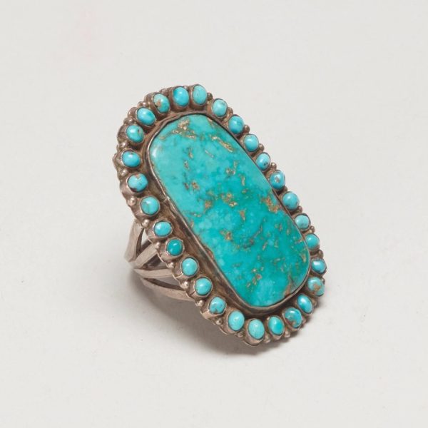 Long Oval Turquoise Ring