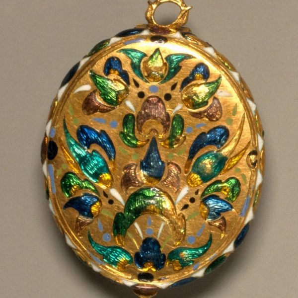 Peacock Champlevé Locket
