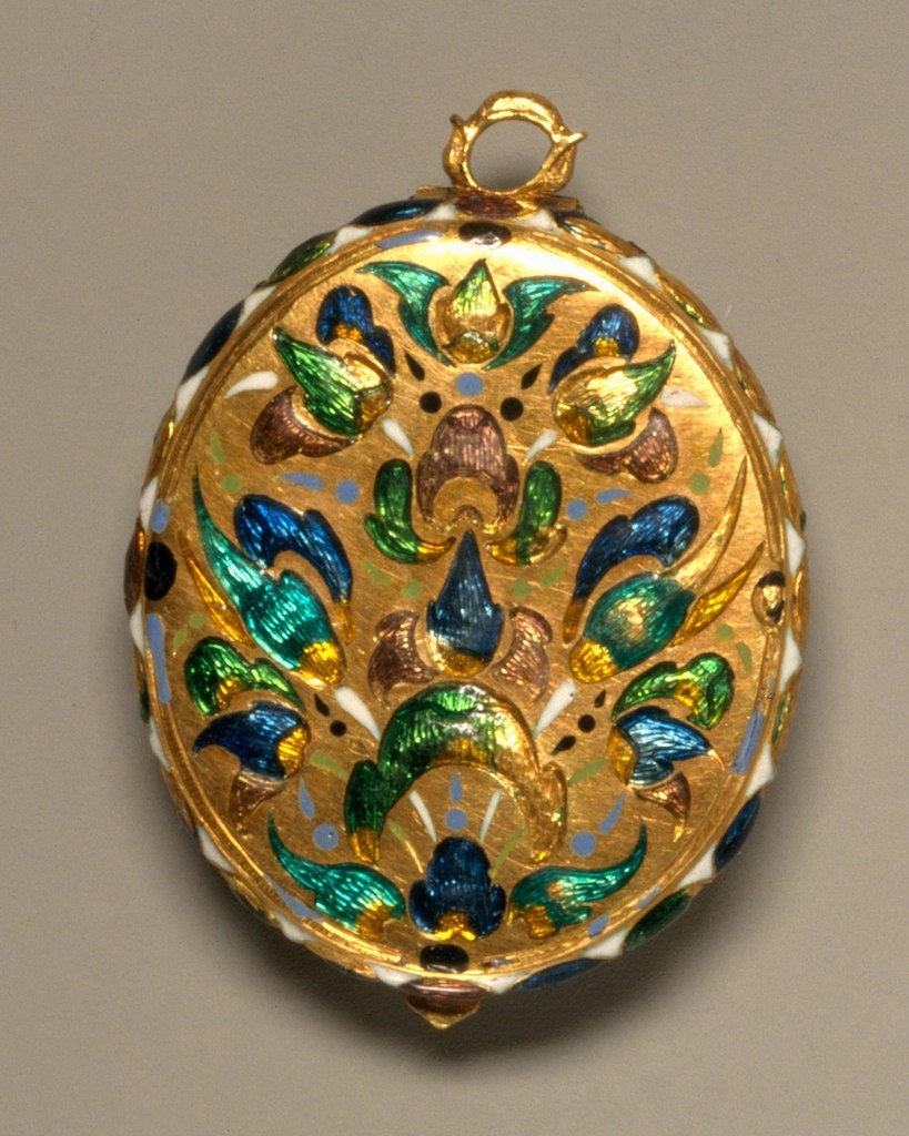 Peacock Champlevé Locket