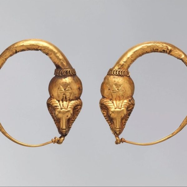 Ram's Head Hoop Earrings