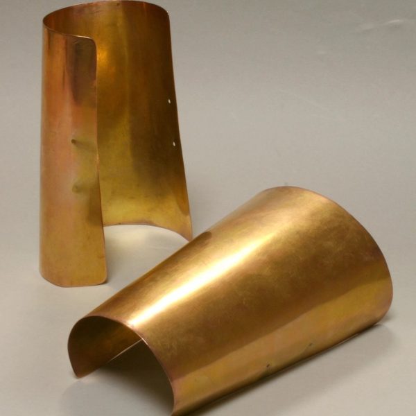 Rolled Brass Cuff Pair