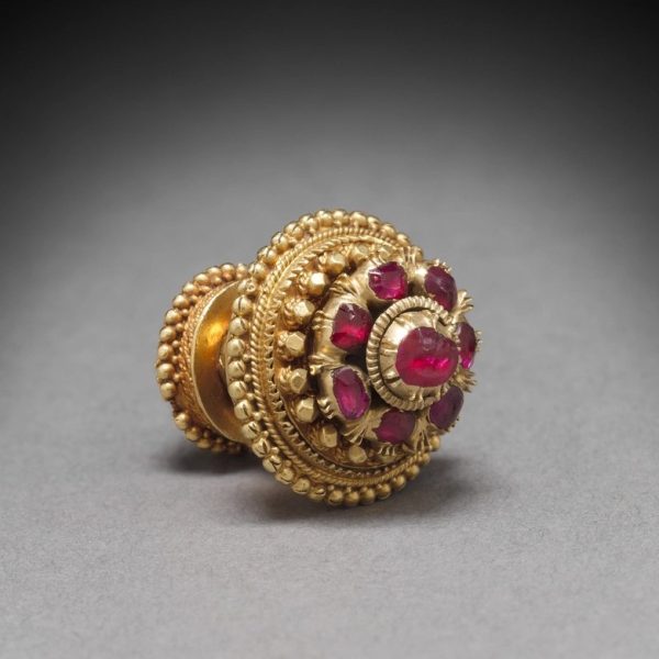 Ruby Cluster Dome Ring