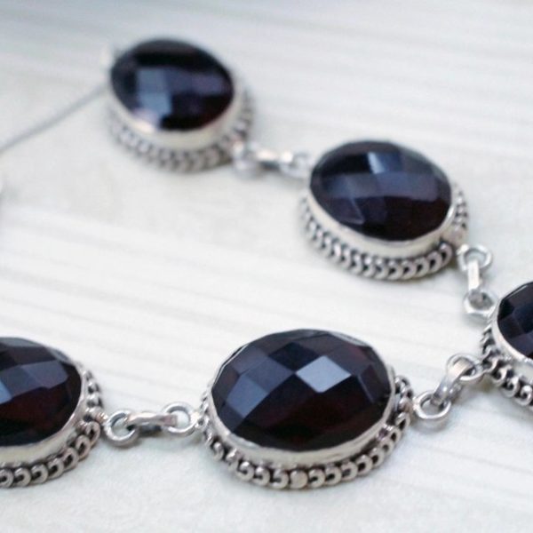Smoky Oval Link Bracelet