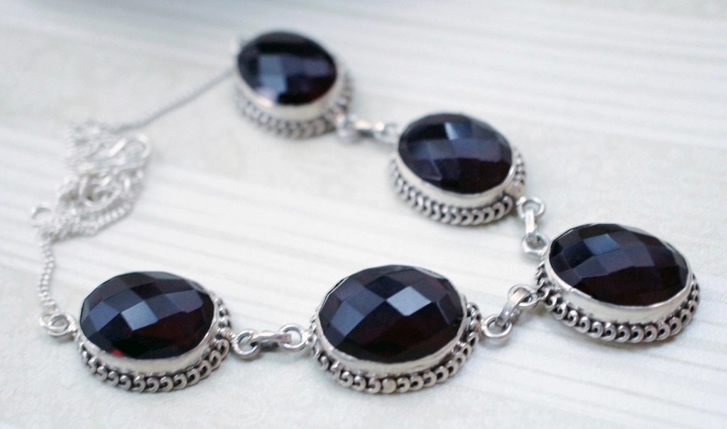 Smoky Oval Link Bracelet