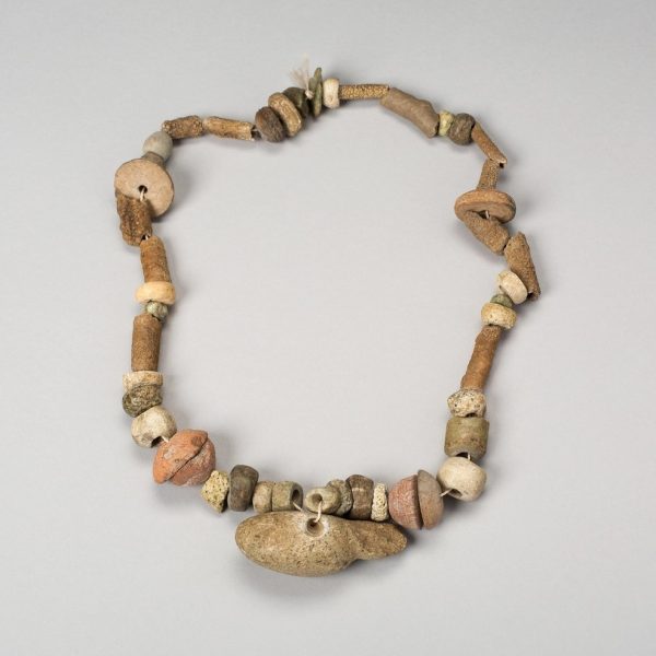 Stone Disc and Tube Necklace