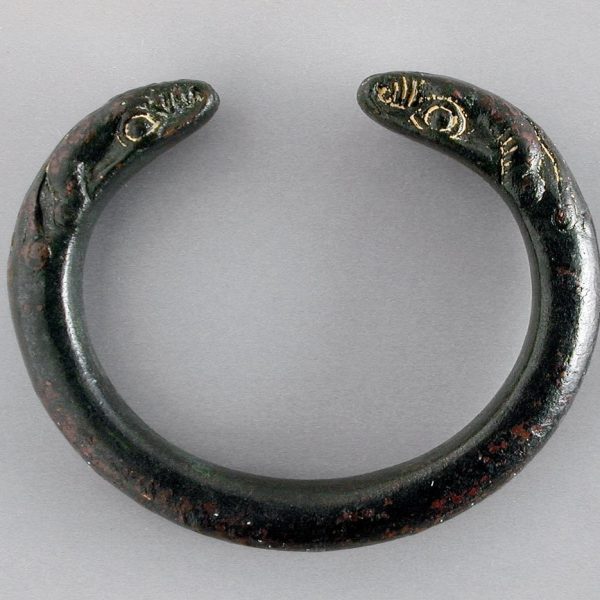Twin Serpent Bronze Bracelet