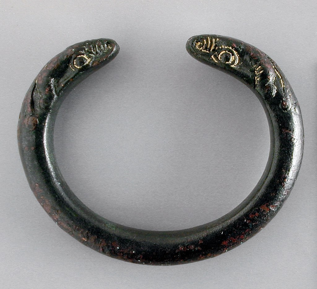 Twin Serpent Bronze Bracelet
